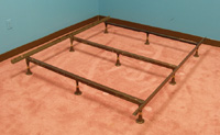 Strobel Organic Heavy-Duty Metal Bed Frame for Regular Beds or Waterbeds King/Queen